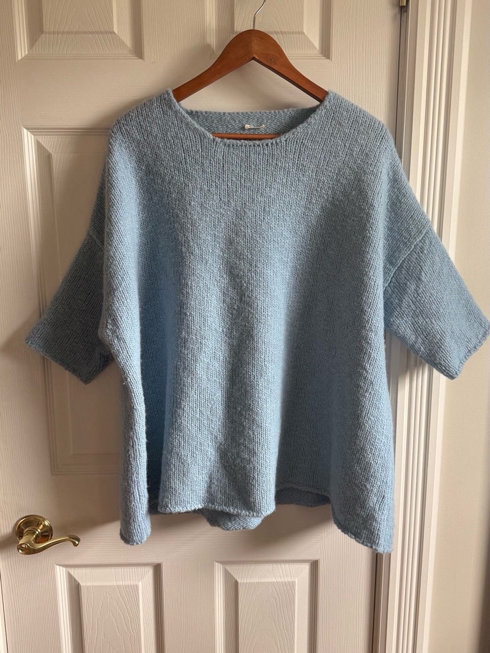 ApuntoB Italian Wool-Alpaca Sweater — Blue